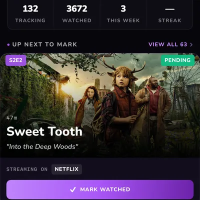 The Televise home screen